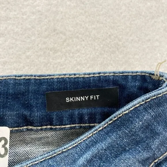 Judy Blue Jeans Women's 7/28 Skinny Fit Medium Blue Stretch Denim Distressed - Picture 6 of 14